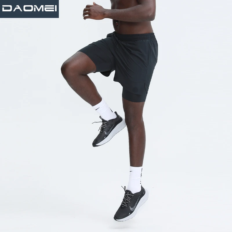 

Athletic Wear Sports Shorts Jogger Mens Running Gym Shorts Lined Blank Custom Logo Mesh 2 in 1 Summer Casual Workout Shorts