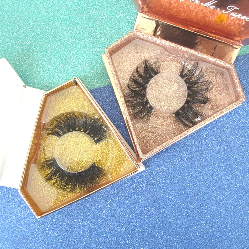 

Free samples 5d mink eyelashes marble eyelash box packaging, Nature color black