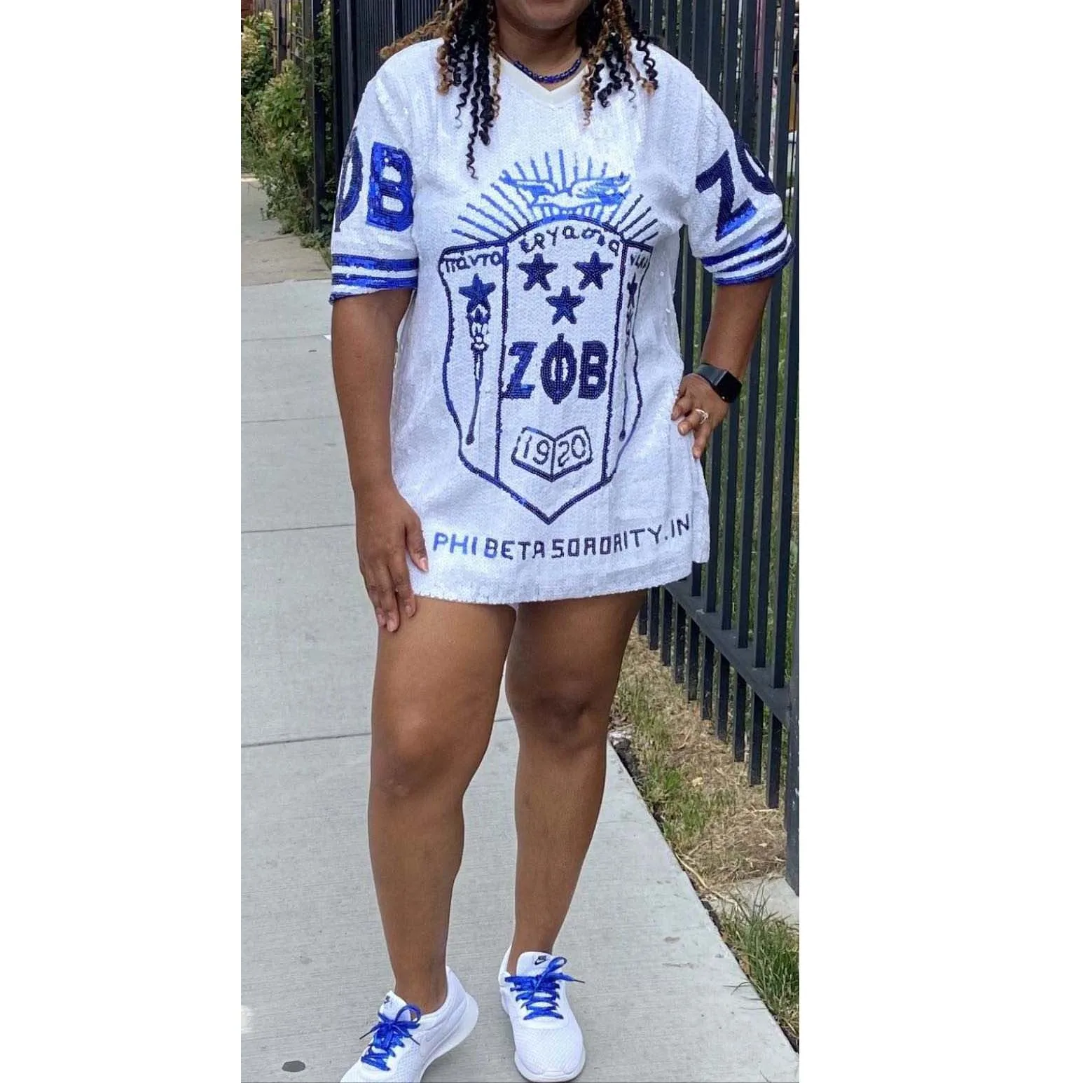 

Fashion Greek Shining Hip Hop Sorority Bling Blue Jerseys Zeta Phi Beta Top Sequin T Shirts Coat Zeta sequin jersey, Customized color