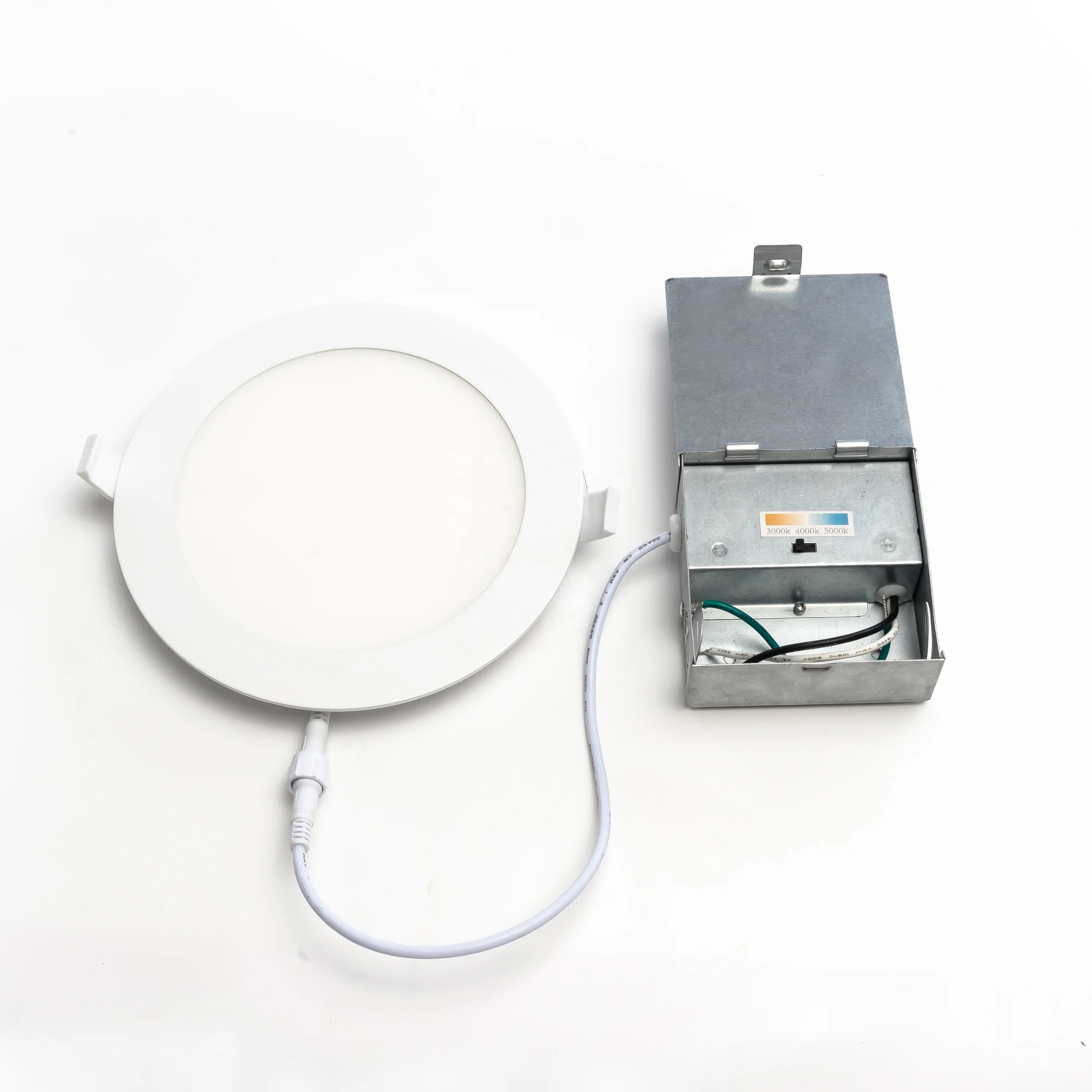 

Non flicker ETL 12W slim LED downlight for room lighting, White
