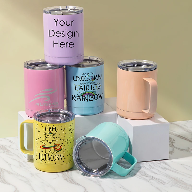 

Amazon Hot Sale Coffee Double Wall Matte Stainless Steel Mug Customize With Lid, Colored