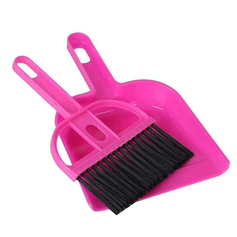 Mini Desktop Plastic Sweep Cleaning Brush Keyboard Brush Small Broom Dustpan Set 