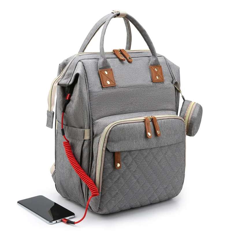 

Multifunction Travel Back Pack Maternity Changing Bags Large Stylish Diaper Bag Backpack, Gray