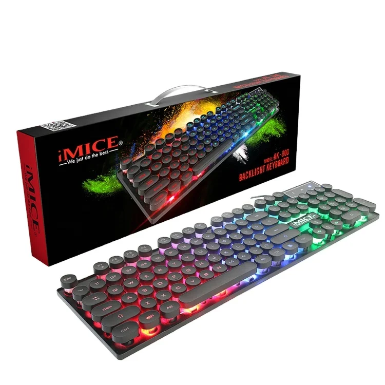 

2020 New Luxury Wired Gaming Black Color Led Backlight Keyboard Mechanical