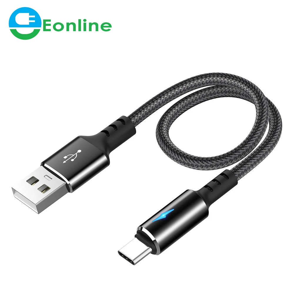 

EONLINE Ultra Short 25cm USB Type C Data Cable USB A To USB C Kable 5A Fast Charging Cord For OPPO Xiaomi Redmi Note 12 pro