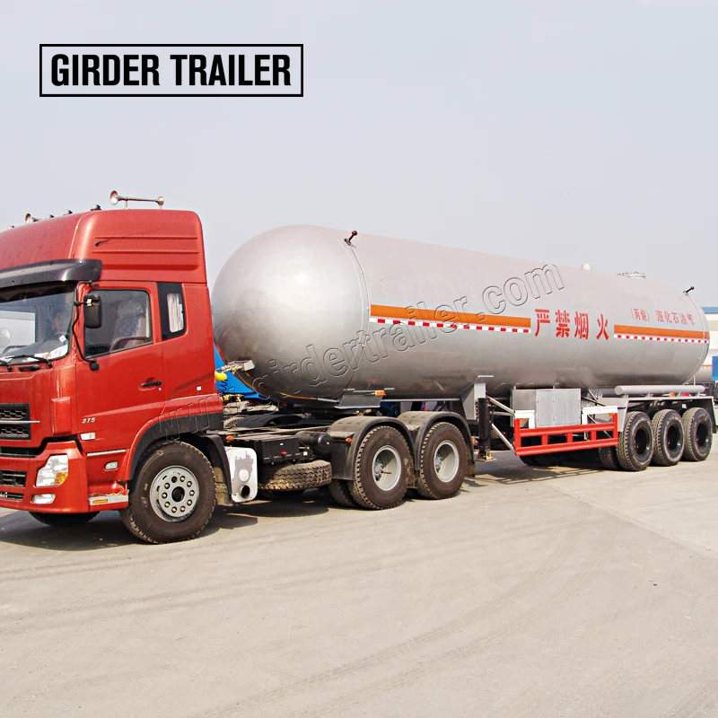 

49.6cbm Propane Trailer tanker 3 Axles lpg / Liquid Petrol Gas Transport Tank Trucks Trailer for Africa