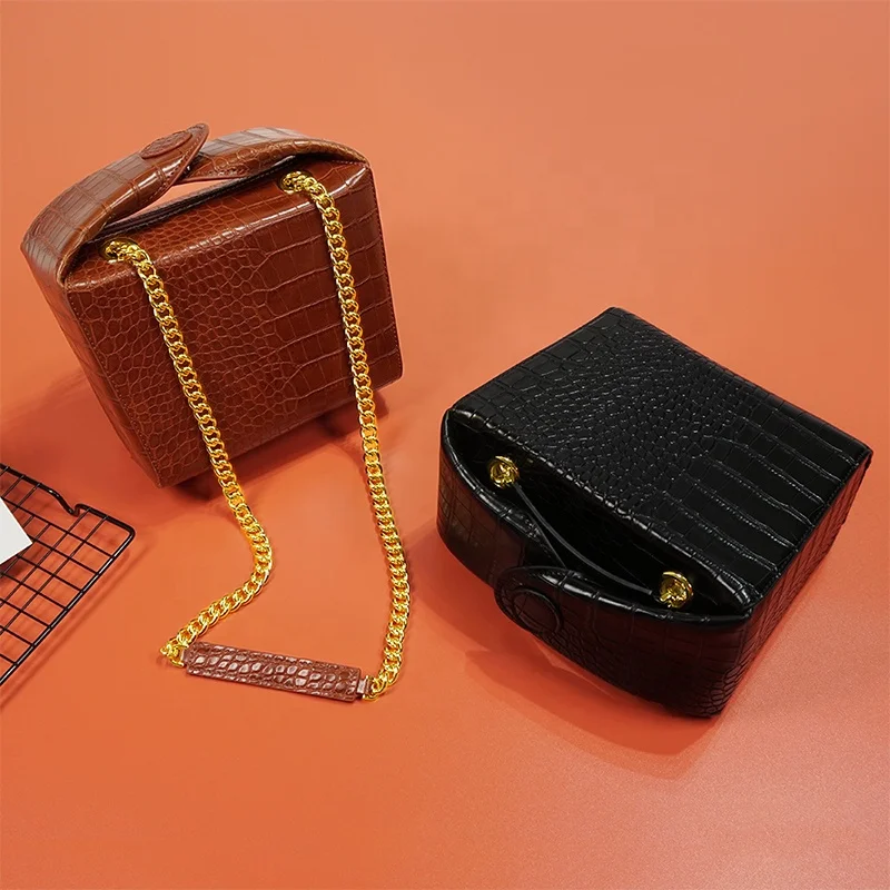 

Luxury New Fashion Handbags Pu Crossbody Crocodile Pattern Ladies Chain Shoulder Bag