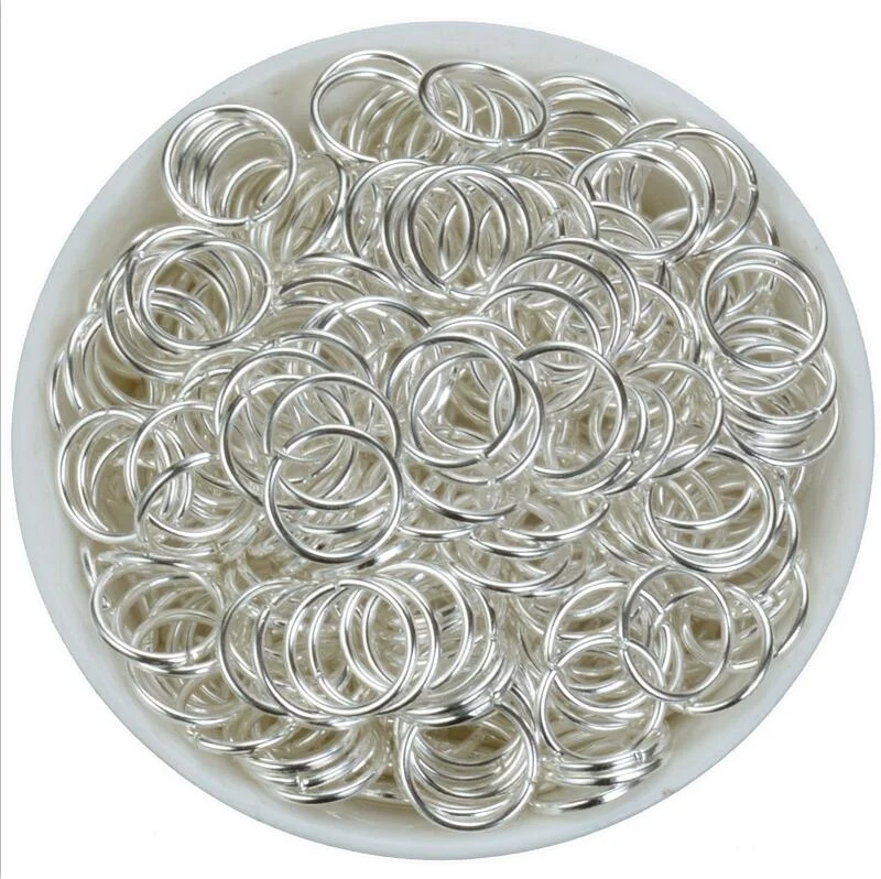 

200pcs/lot 4/6/8/10mm Stainless Steel Copper Jump Rings Single Loops Open Jump Rings & Split Rings For Jewelry Finding