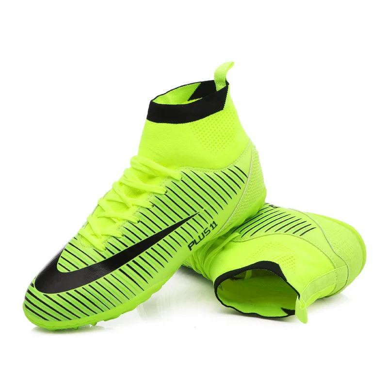 

Professional High Top Ankle Football Chuteiras- Futebol Breathable Fly Mesh Custom Soccer Cleats Shoe For Men