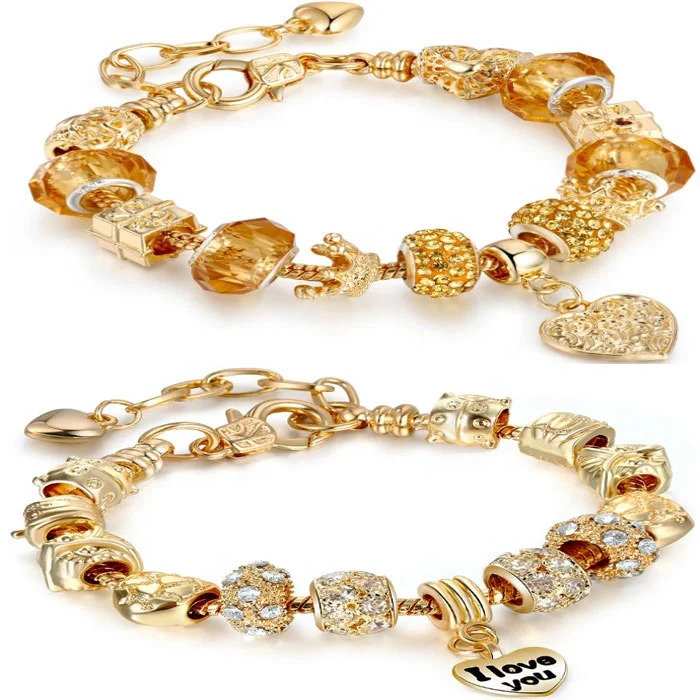 

Wholesale Gold Plated Charm Chakra Bracelet Men Adjustable Alloy Beaded Bangle Bracelet