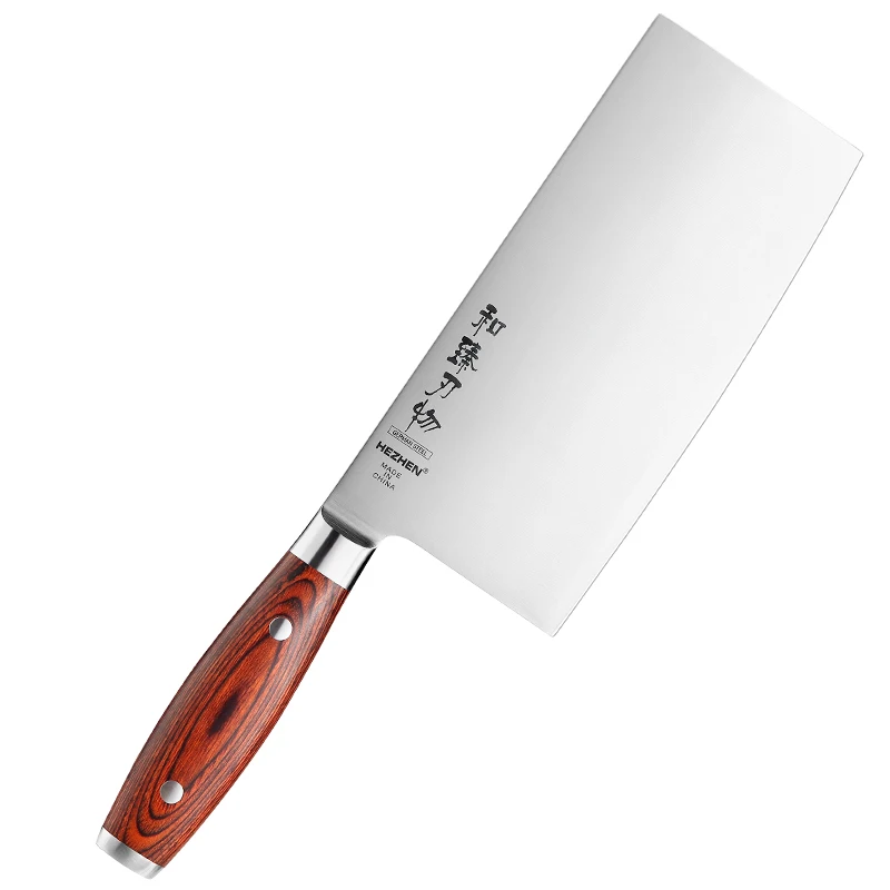 

7 inch High Quality German 1.4116 stainless steel kitchen cleaver knife with pakka wood handle