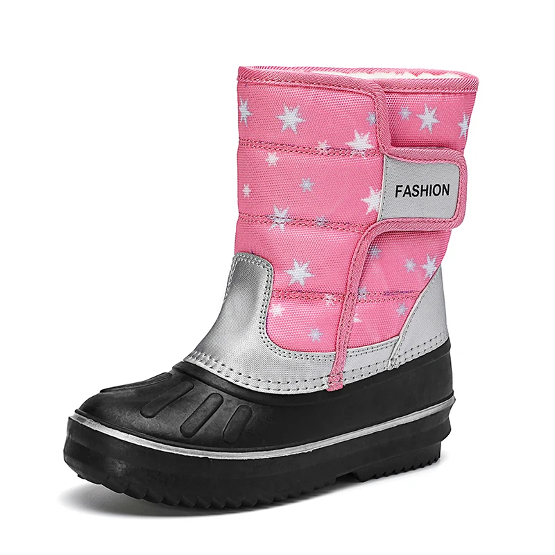 

Wholesale Winter Warm Boys Girls Cotton Boots Waterproof Kids Duck Boots Comfortable Children's Snow Boots, Black, black, purple