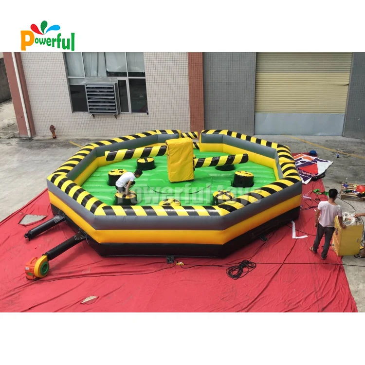 Hot sale inflatable wipe out sport game inflatable meltdown game