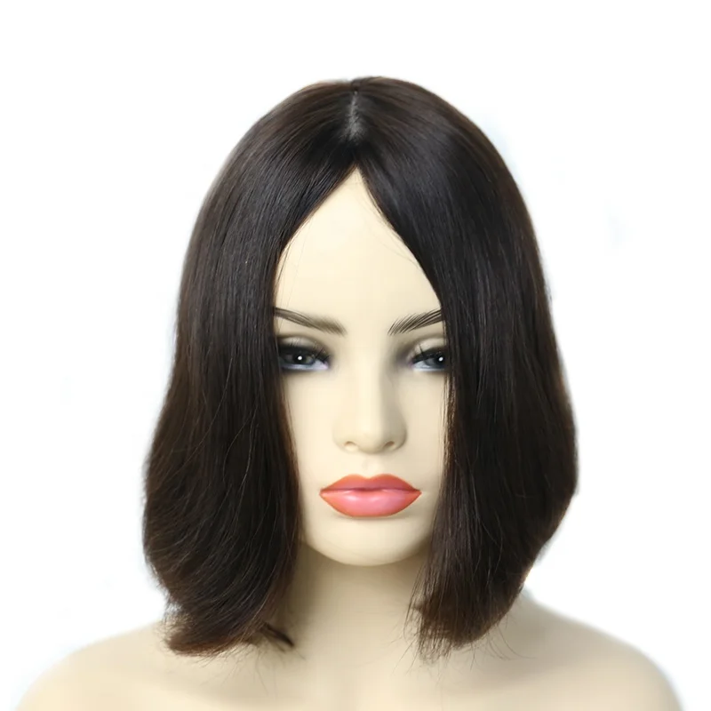 

Unprocessed Raw Virgin Bob Hair Wigs Straight Jewish Kosher Wigs Silk Top