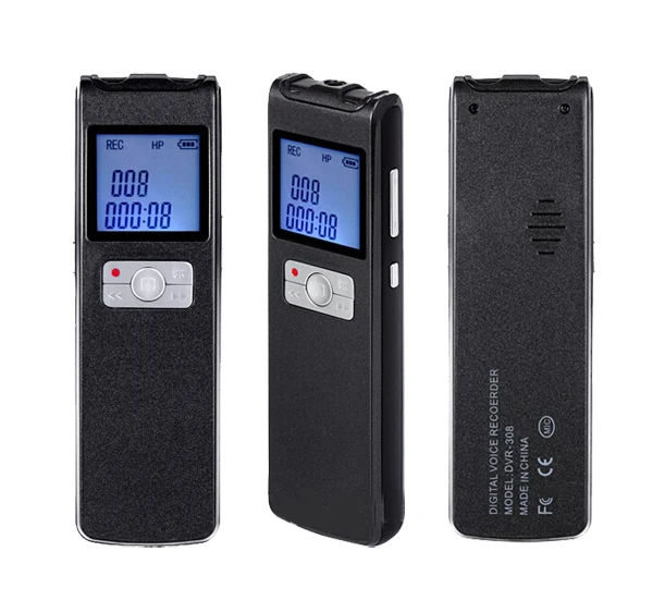 8GB Voice Activated Recorder With Mp3 Play 350 hours Recording Digital Audio Voice Recorders