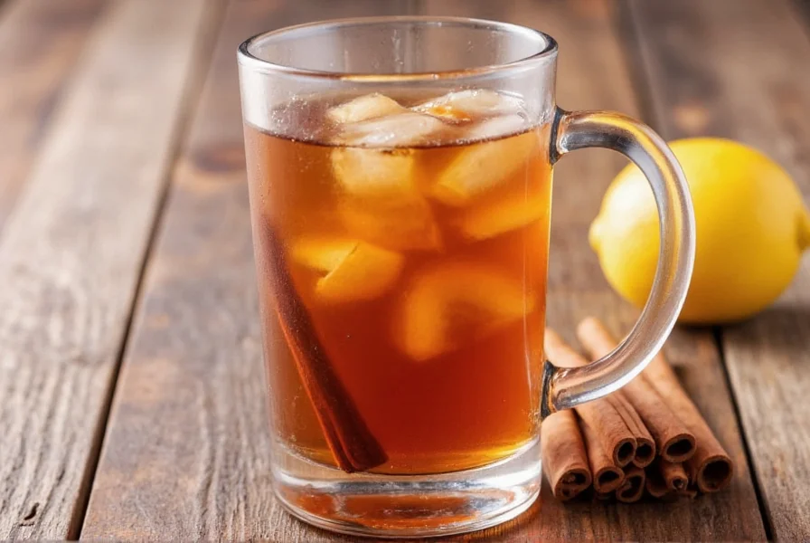 Close-up of cinnamon sticks steeping in clear glass teapot with steam rising, natural lighting