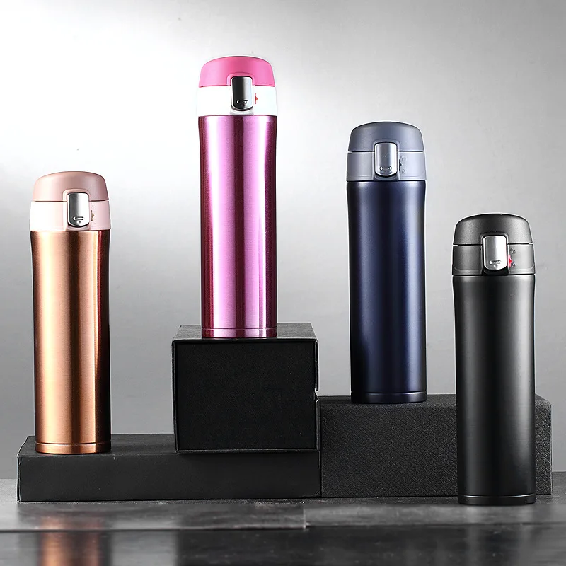 500ml Powder Coated Vacuum Flask Thermos Bottle Double Wall Coffee Mug