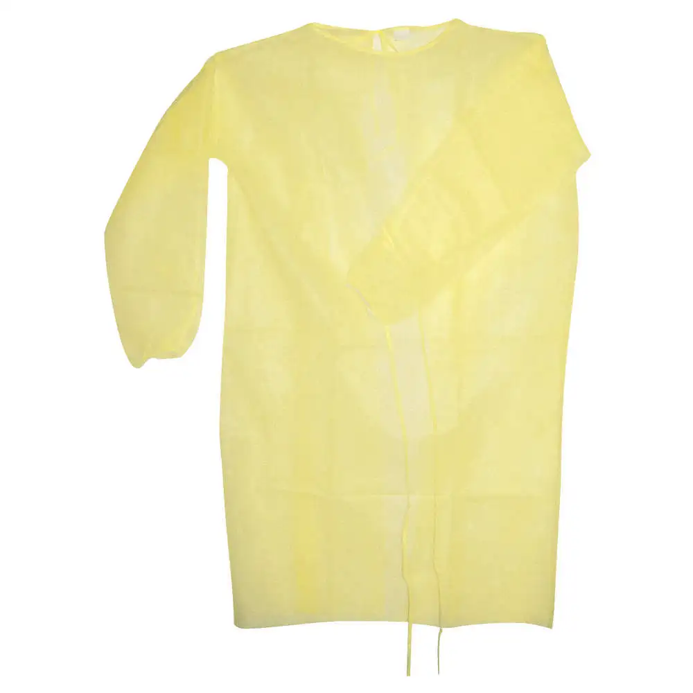 Yellow Aami Level 1 Pp Pe Isolation Gown Buy Yellow Isolation Gown Pp