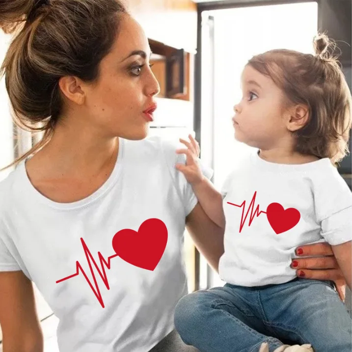 

Custom matching mother daughter outfits mommy and me matching outfits summer tshirt mommy and me clothes, 2color