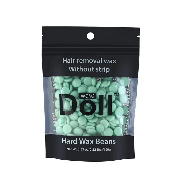 

100g Hot Sell Hard wax beans tea tree for Painless body hair removal depilatory wax beans