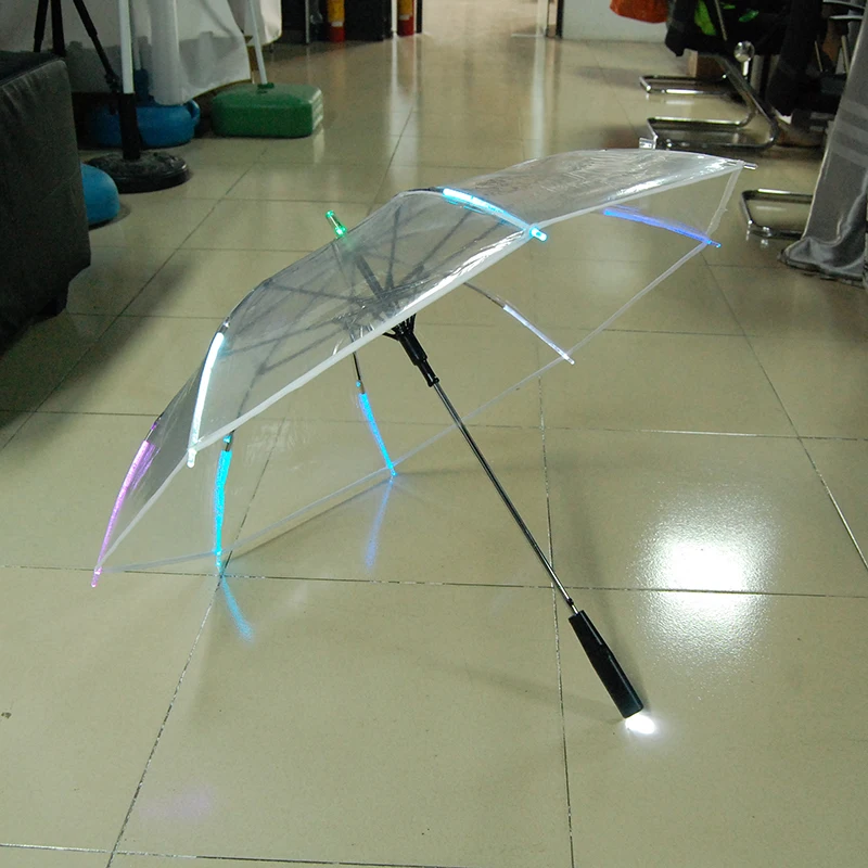 

Wholesale Custom Led Light Dome Shaped Bubble Clear Transparent Child Kid Led Umbrella