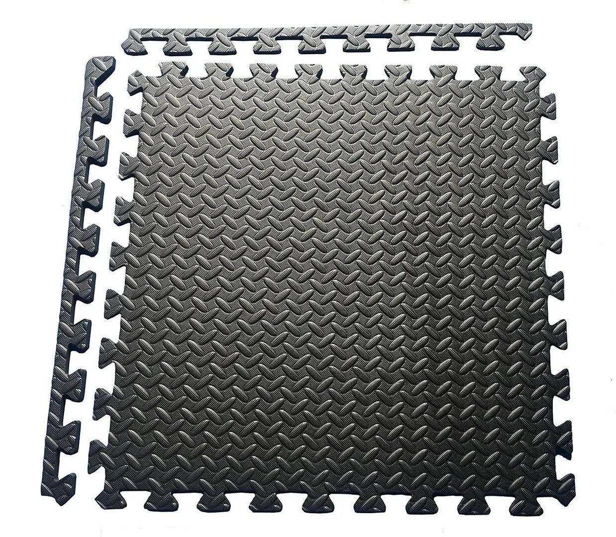 

24 Sq ft EVA Foam Floor Mat Puzzle Tiles Gym Exercise Mat Pad Black