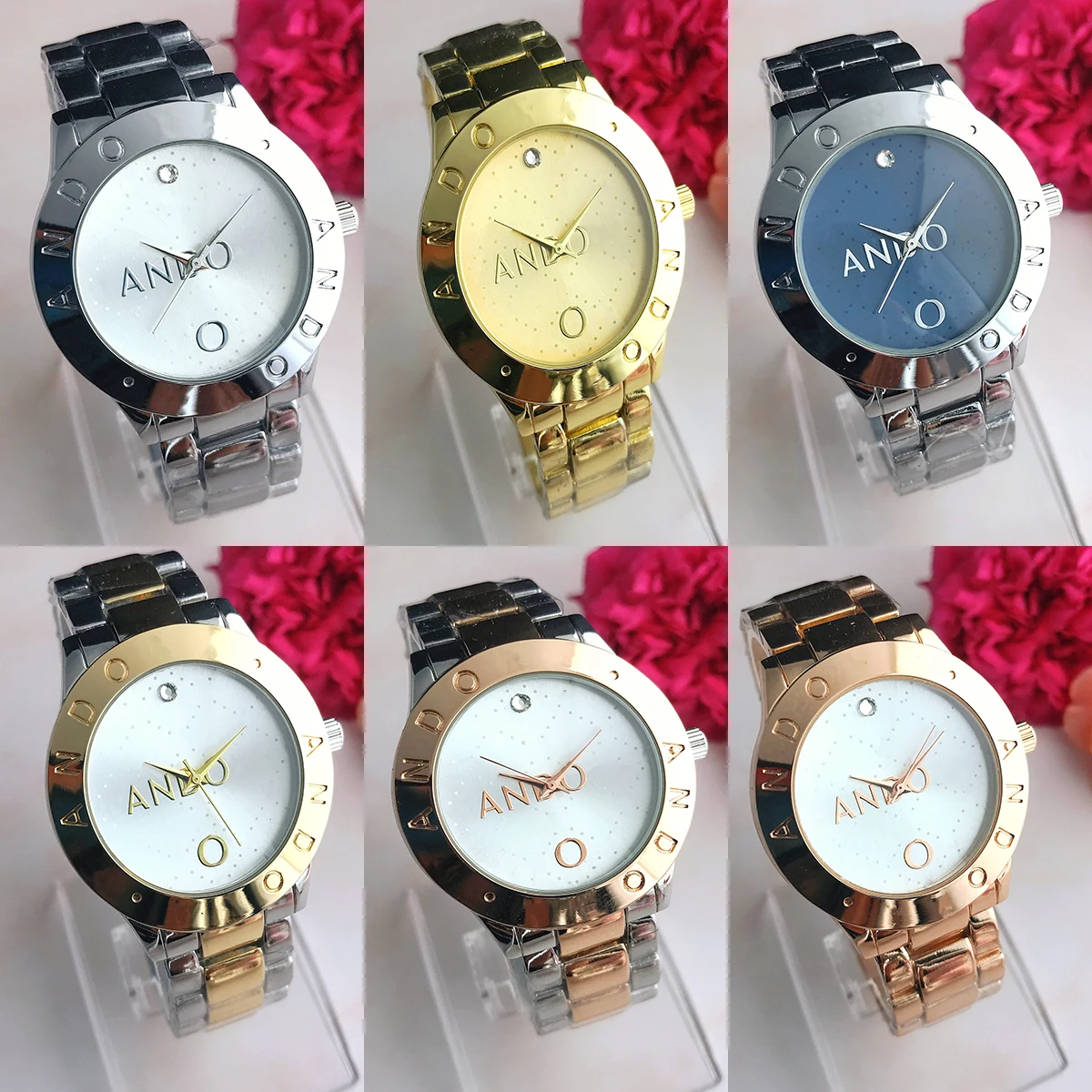 

Europe and the United States Stainless Steel Fashion Women Couples Quartz Watches Luxury Jewelry Valentine's Day Gift Charm