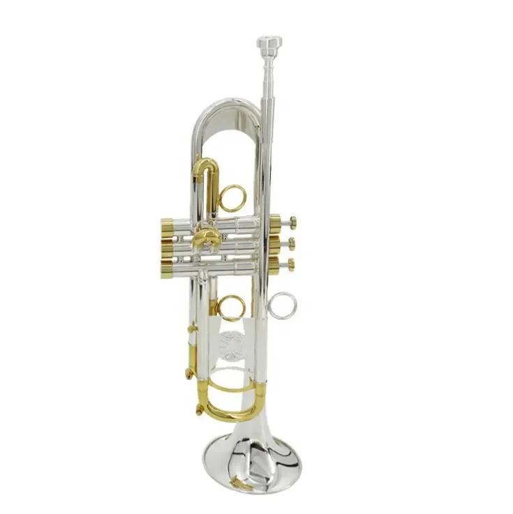 Musical Instrument Saxophone Two Color Silver Plating Bb Trumpet