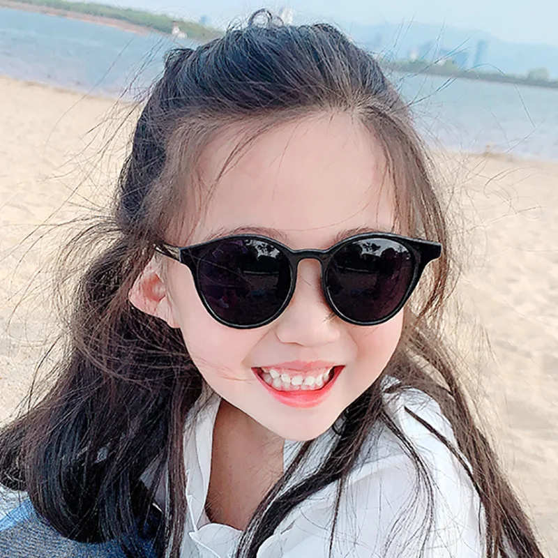 

2021 fashion children's glasses cute girl boy shade cool round oversized children's sunglasses