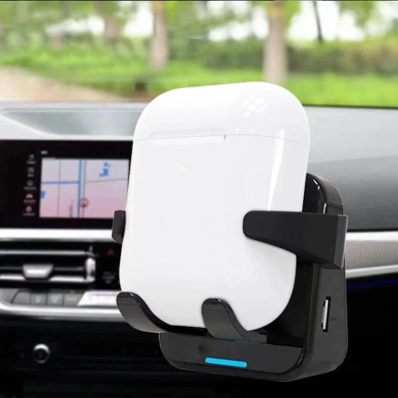 

Hot Sell 2020 New Arrivals Qi Wireless Charger Car Mount Wireless Charger Holder for AirPods, Black ,white