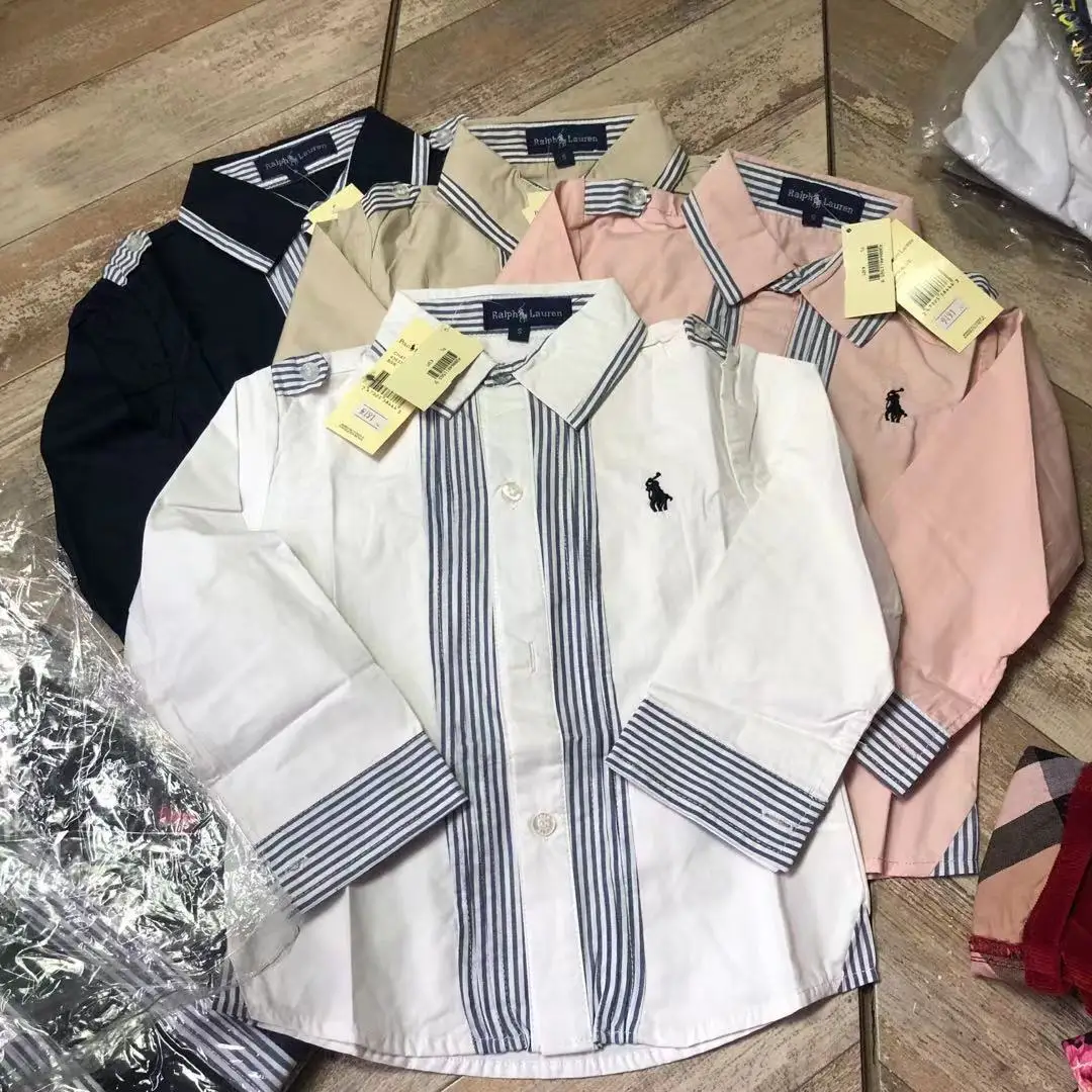 

High-end children wear boys autumn new style blouse kids shirts boys long sleeve striped shirts kids clothing baby yoda shirt, Picture shows