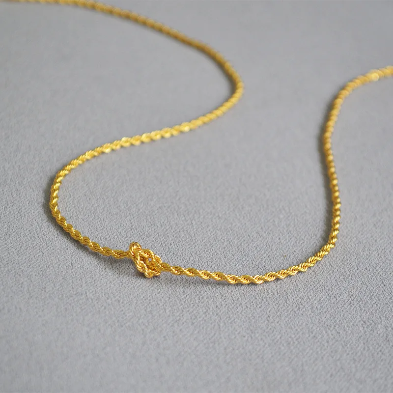 

Minimalist office style Practical 18k gold plated brass necklace chain