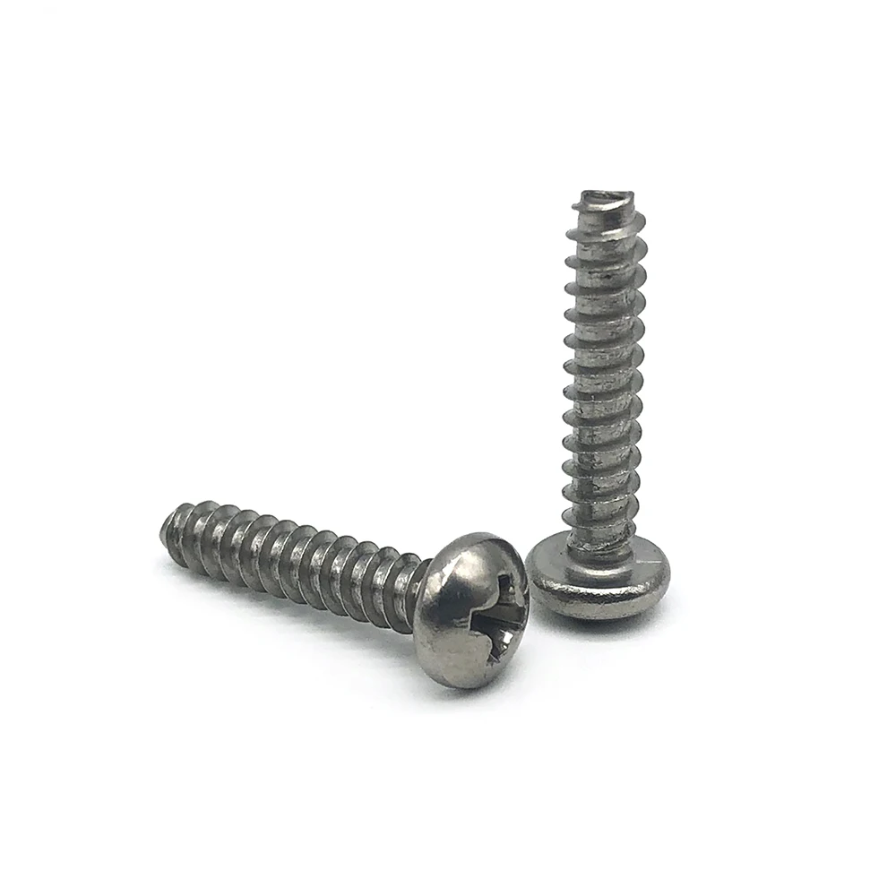Wholesale M2 M2.5 M3 M4 M5 M6 M8 M10 Zinc Plated Big Head Self Tapping Screws Phillips Pan Head