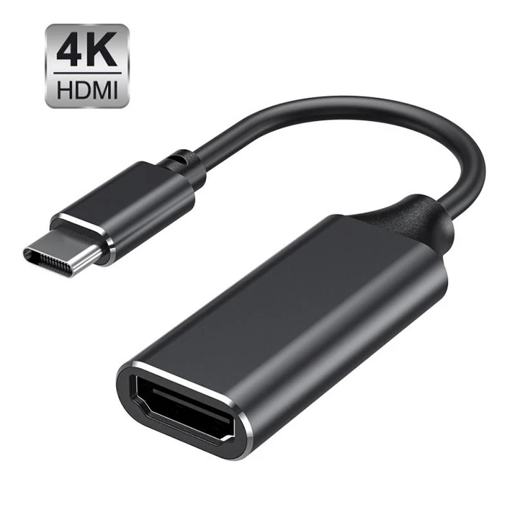 

USB Type C To Female HDMI 4K HD TV Cable Adapter For Samsung and Laptop Tablet Connected TV Converter, Black/white
