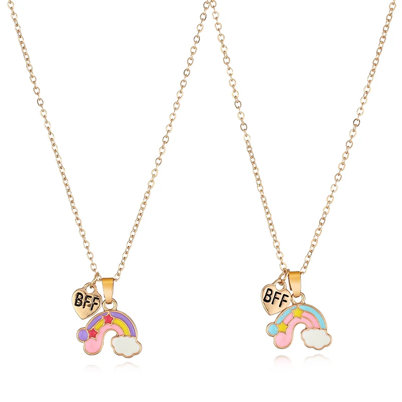 

Fashion Jewelry Sets For Party kids jewelry set zinc alloy enamel rainbow necklace set, As pic