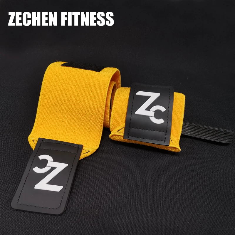 

Weight lifting Cotton Customized wrist wraps gym gear, Yellow