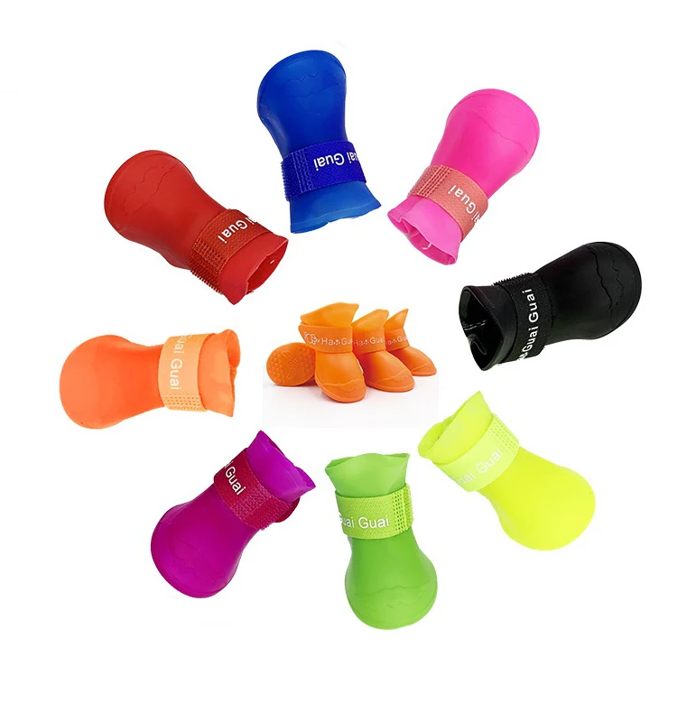 

Non Slip Waterproof Pet Rain Shoes Outdoor Silicone Rain Boots For Dogs Cats, 7 colors