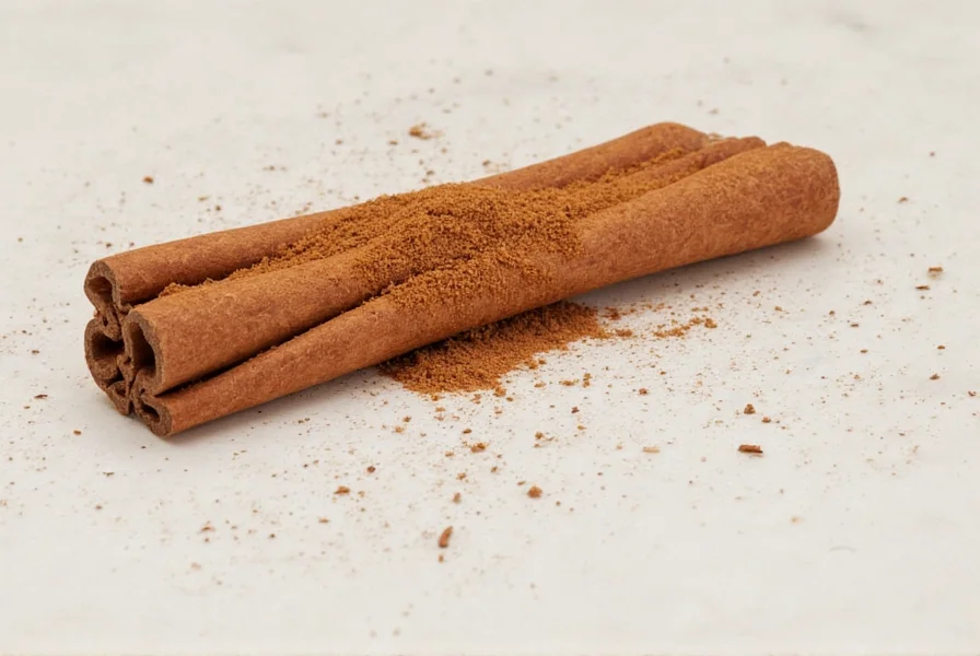Ceylon cinnamon powder sprinkled over apple slices with honey for a healthy breakfast