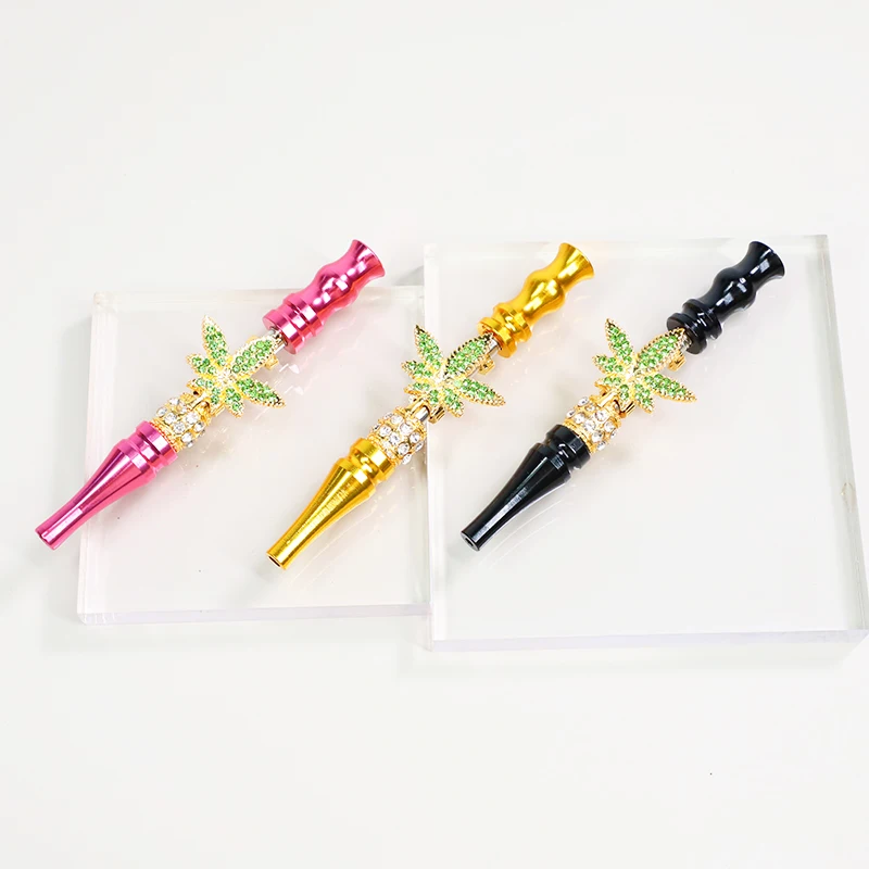 

UKETA weed accessories hookah tips protect long nails maple leaves blunt holder wholesale, Customized