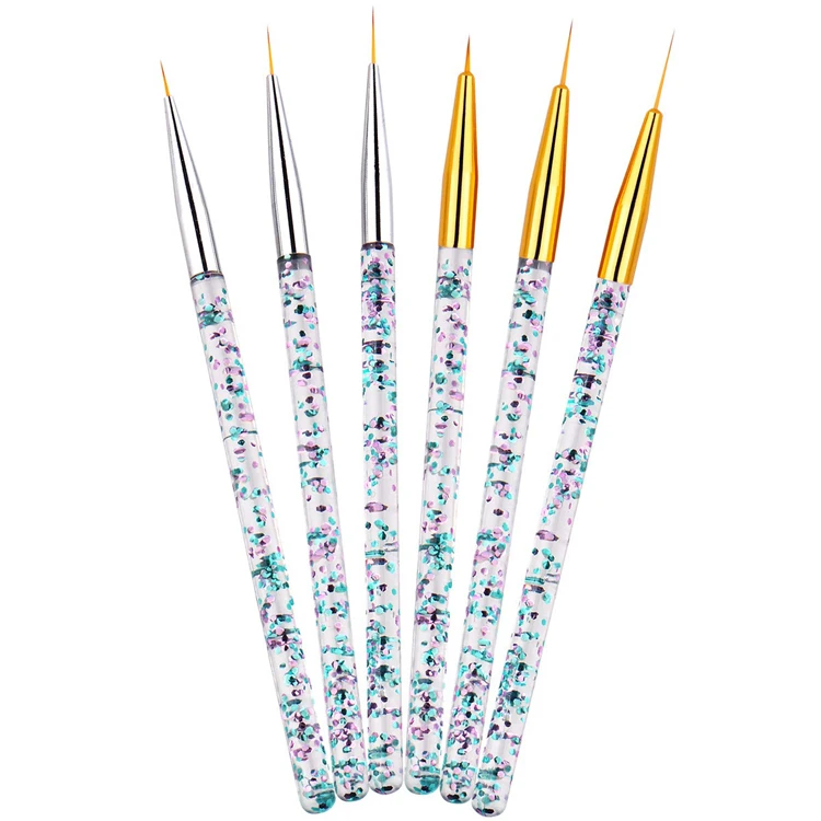 

3Pcs 7/9/11/14mm Nail Art Liner Brush for 3D DIY Design Dotting Drawing Painting Liners Flowers etc