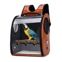 

Hot sale parrot bird cage cat backpack pet carry out bag transparent backpack pet bag