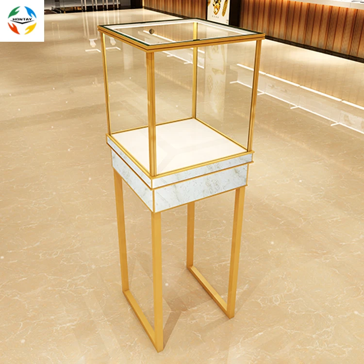 Diamond Store Metal Standing Cabinet Display Showcase With Lights