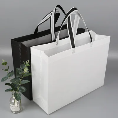 

Promotional High Quality Reusable Supermarket Shopping Non Woven Grocery Carry Bags