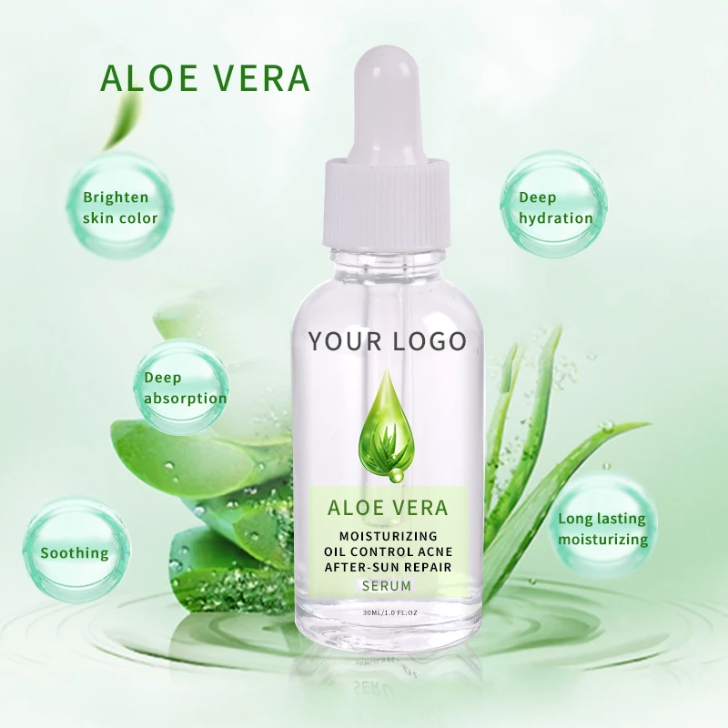 

Private Label Hot Sale Soothing Repairing Hydrating Essence Moisturizing 92% Aloe Vera Serum
