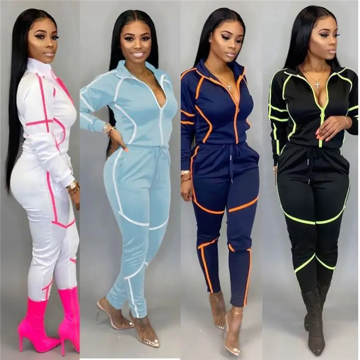 

D94386 women clothing winter sports wear set 2 piece sets casual