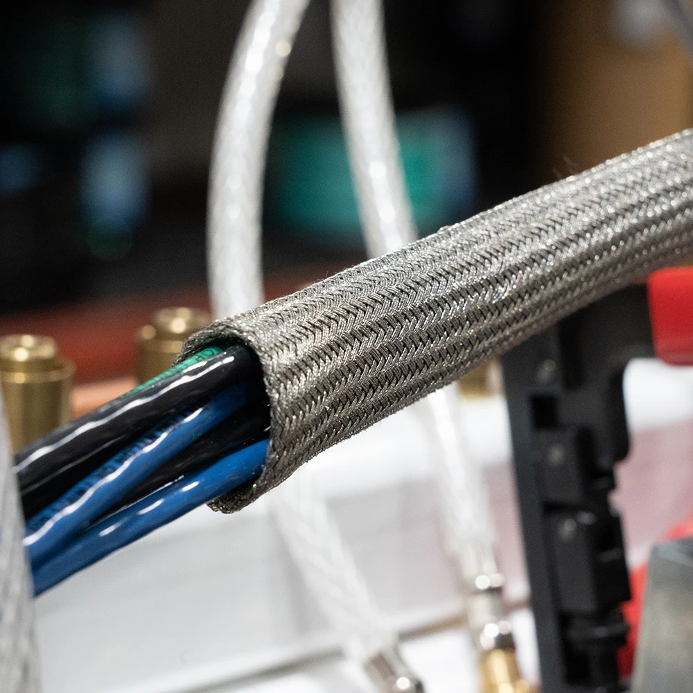 Tinned Copper Metal Braid Sleeving Flexible Emi Rfi Shielding Wire Mesh