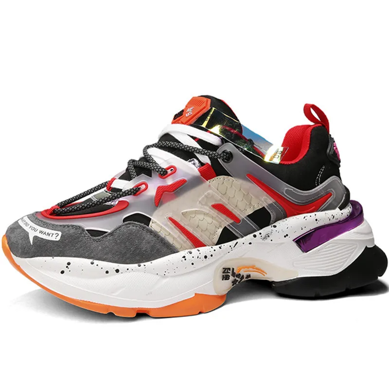 

2020 Suede Breathable Men's Clunky Sneakers Fashion Men Comfortable Platform Shoes Men Trainers
