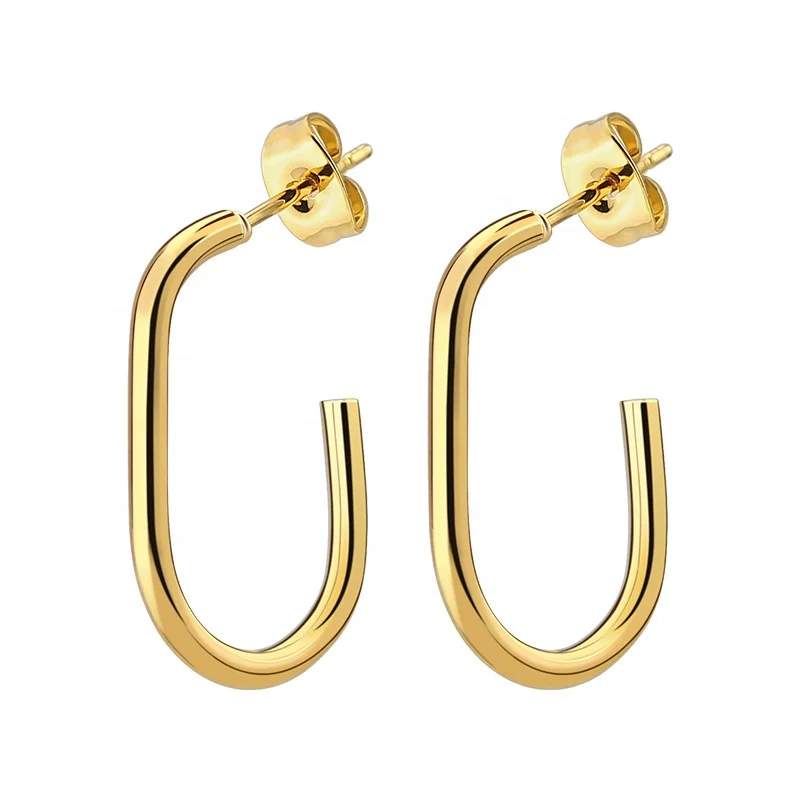 

HYH punk style stainless steel hoop earrings, Optional