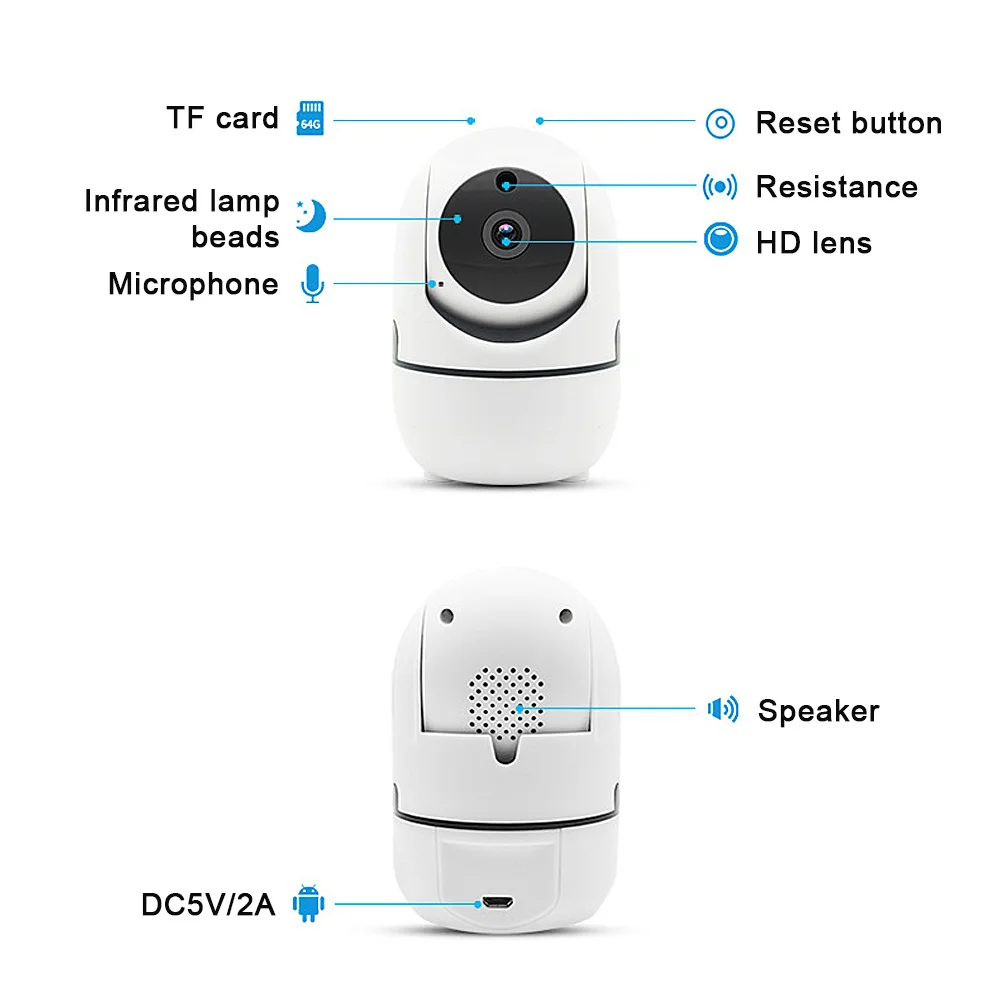 
2020 Baby Monitor Camera Wireless Wifi Smart Home Security Camera 