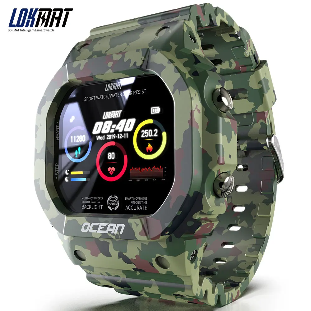 

LOKMAT OCEAN 2020 New Arrivals Smart Watch IP68 Waterproof Touch Screen Sports Smart Bracelet